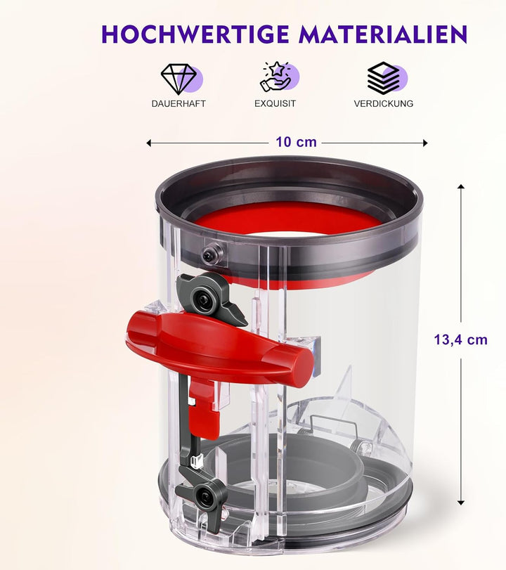 Staubbehälter für Dyson V12 SV18 SV20 Detect Slim V10 Digital Slim Staubsauger Behälter Ersatzteile,