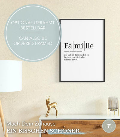 Papierschmiede® Definition: Familie, DIN A1 (59x84 cm), XXL Poster für Wohnzimmer, Schlafzimmer, Küc