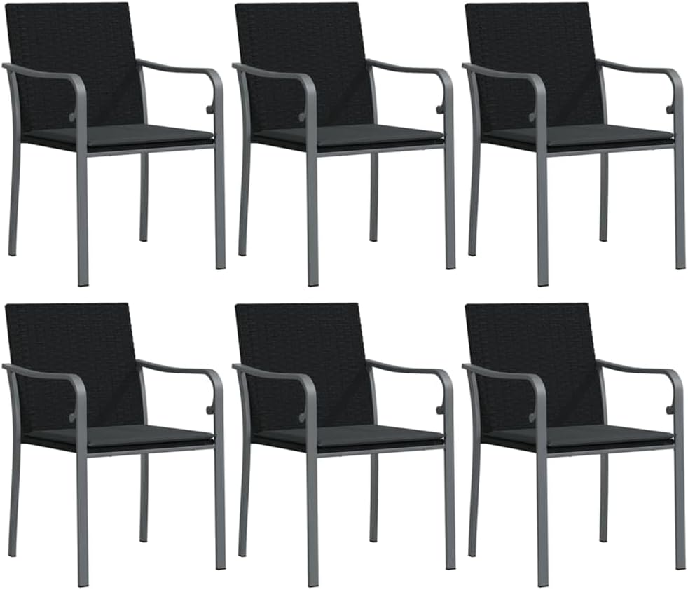 Festnight Poly Rattan Sitzgruppe Gartenmöbel Set Garten Essgruppe 6 Personen Gartenmöbel Set mit 6 G