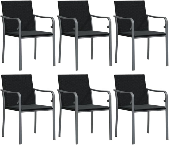 Festnight Poly Rattan Sitzgruppe Gartenmöbel Set Garten Essgruppe 6 Personen Gartenmöbel Set mit 6 G