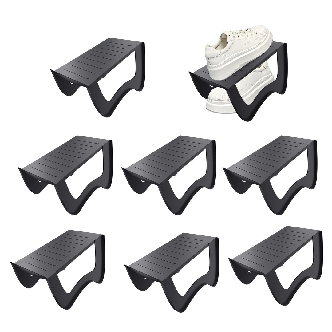 10 Stück Schuhstapler PP Anti-rutsch Schuhschlitz Schuhregale Platzsparend Schuh Organizer Schuhaufb