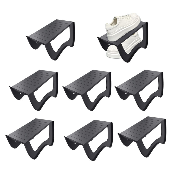 10 Stück Schuhstapler PP Anti-rutsch Schuhschlitz Schuhregale Platzsparend Schuh Organizer Schuhaufb
