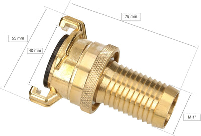 KOTARBAU® Schnellkupplung 1" für Gartenschlauch Durchmesser 25 mm 360° Drehbar 1 Stück 1 für Gartens