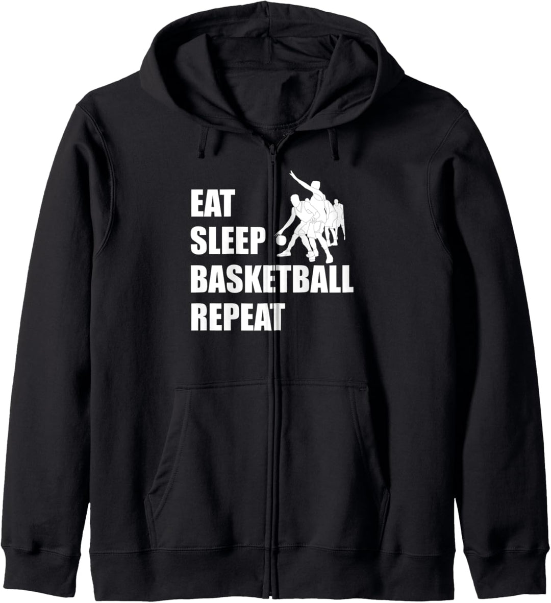 Essen-Schlafen Basketball-Wiederholung Kapuzenjacke