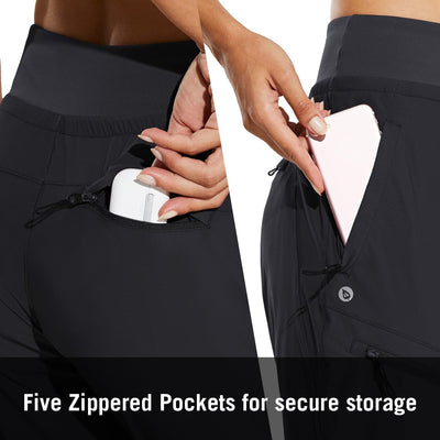 BALEAF Damen Cargo Jogginghose Leichte Wanderhose Atmungskativ Schnelltrocknend Workout Lounge Casua