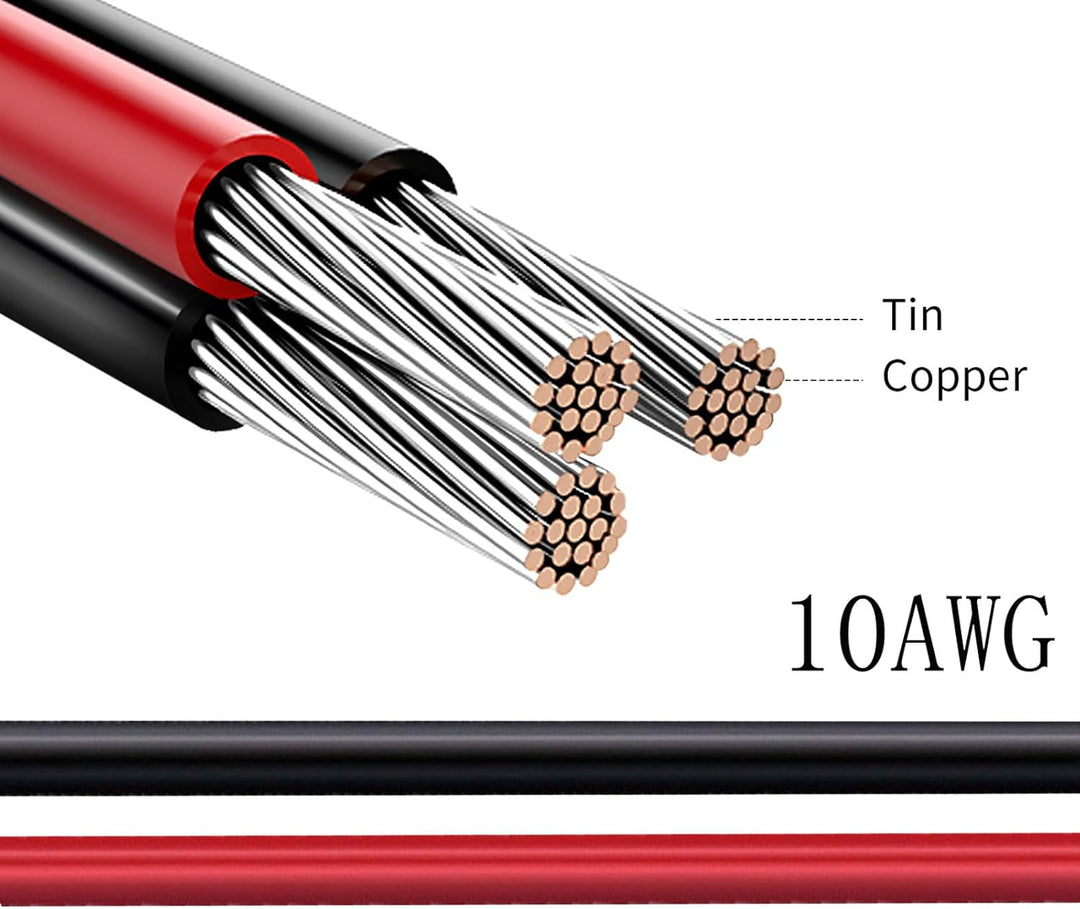 ZkeeShop Solar auf XT60i 1.5M Kabel 10AWG XT60I-F Solarkabel 6mm2 Verlängerungskabel Kompatibel für