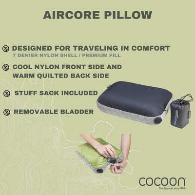 Cocoon Air-Core Pillow, Kissen Smoke Grey/Charcoal 28 x 38 cm, Smoke Grey/Charcoal 28 x 38 cm