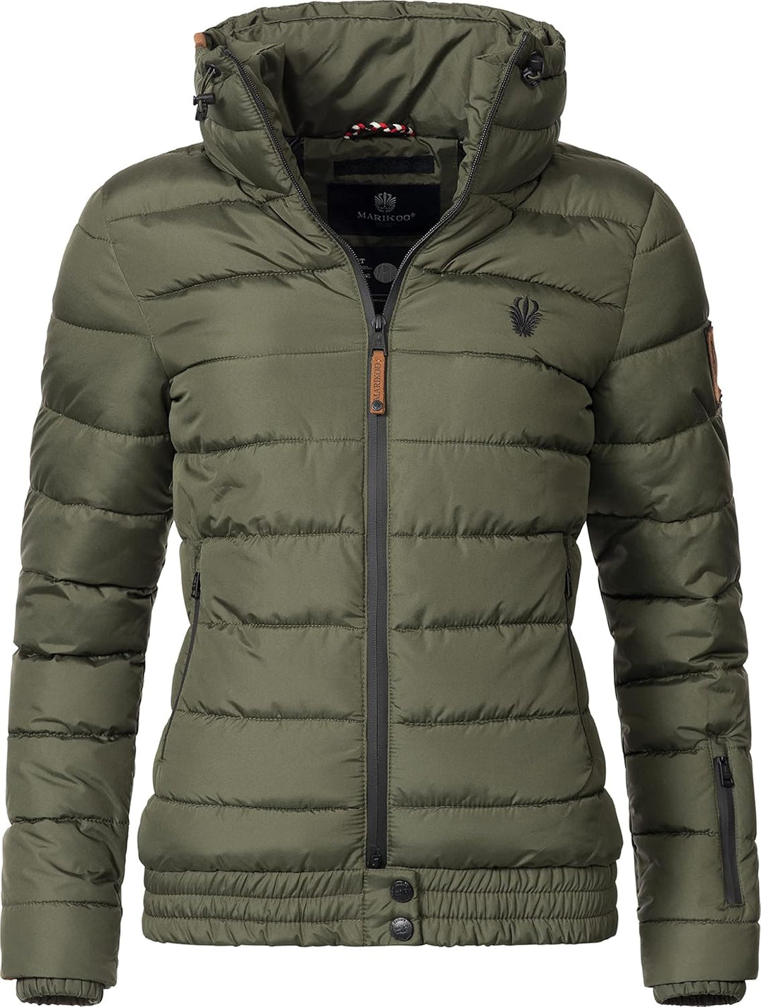 MARIKOO Damen Winter Steppjacke Poison XS-XL XS Forest Green, XS Forest Green