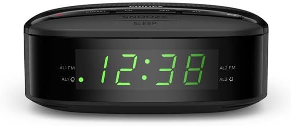 Philips Audio Radiowecker UKW Radio (Doppelter Alarm, Sleep Timer, Kompaktes Design) - TAR3205/12