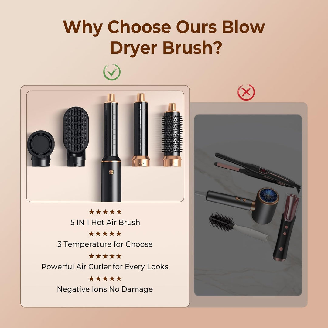 Pro Air Brush 5 in 1 Haarstyler Hairstyler Warmluftbürste 5 in 1 Atopskins Airbrush 5 In 1 Air Style