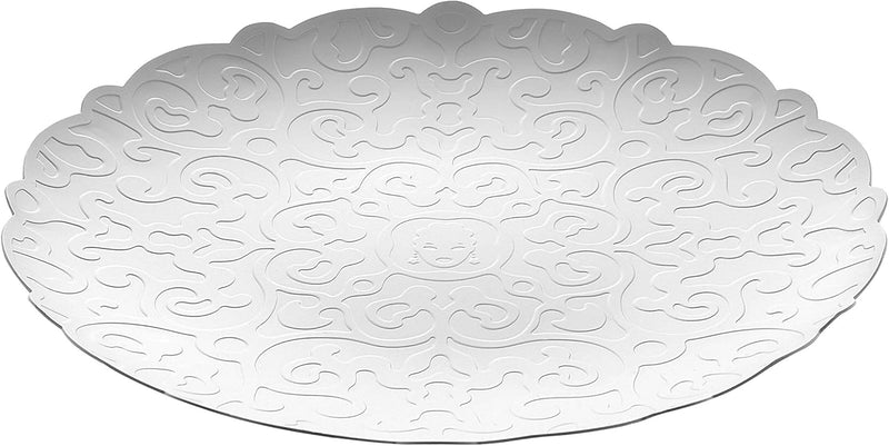 Alessi "Dressed" Tablett Rund aus Edelstahl Edelstahl 4 x 35.5 x 11.8 cm, Edelstahl 4 x 35.5 x 11.8