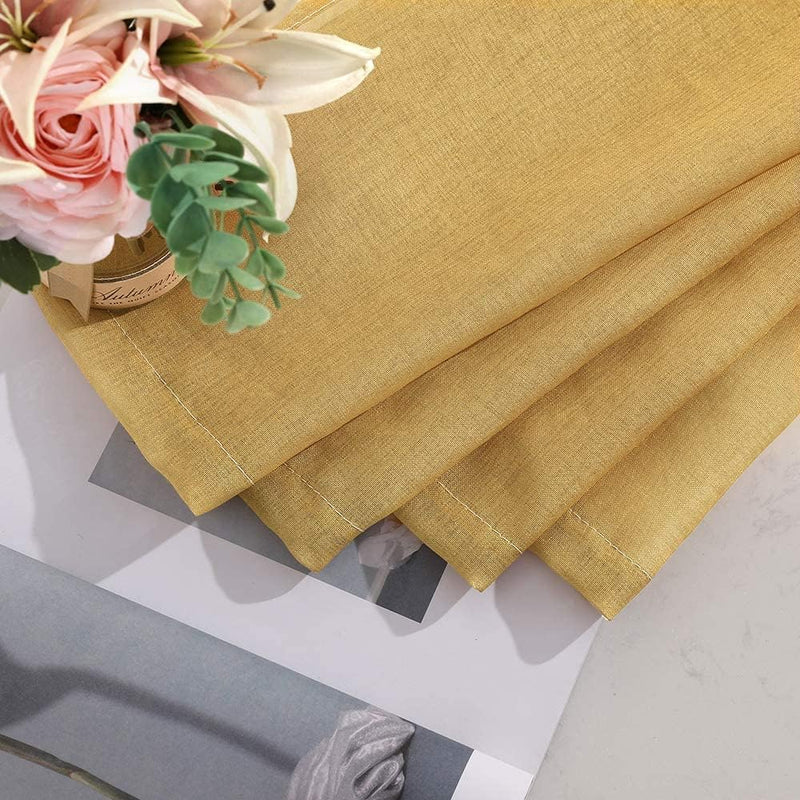 MIULEE Gardinen Transparent Vorhänge Farbverlauf Voile Sheer 2er Set Vorhang mit Ösen Dekoschal Fens