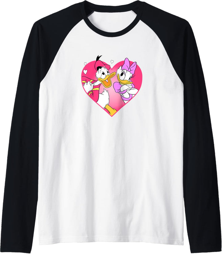 Disney Mickey And Friends Valentinstag Donald & Daisy Raglan