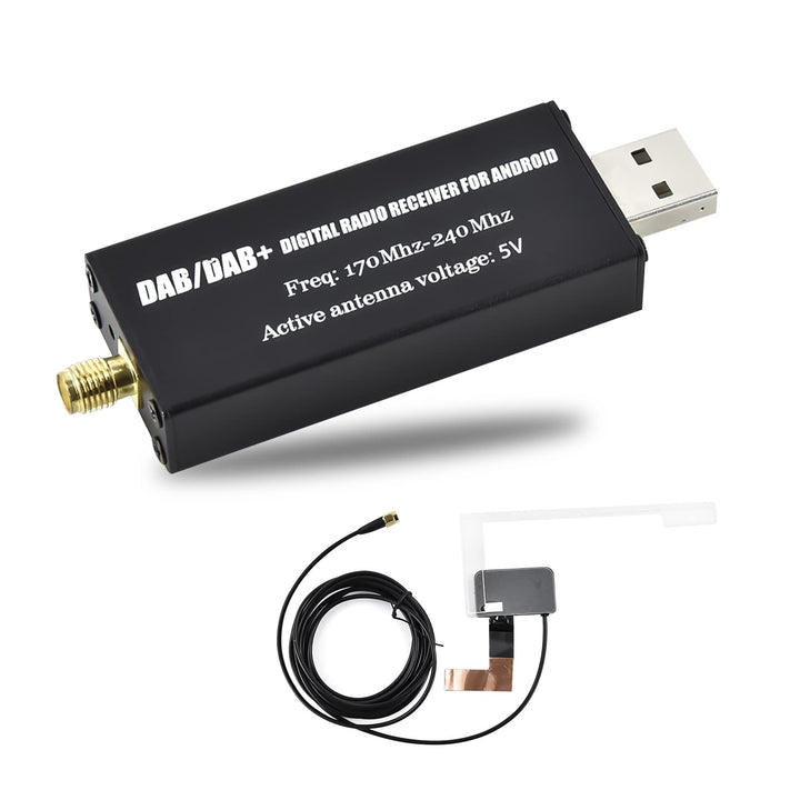 Hikity DAB Adapter für Android Autoradio DAB+ Radio Antenne Digitale USB 2.0 Dongle DAB Empfänger Ad