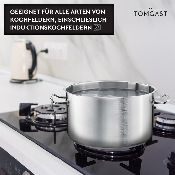 Topf Durchmesser: 16 cm Höhe: 11 cm Fassungsvermögen: 2,2 l | Edelstahl 18/10 | Wandstärke 1 mm bis