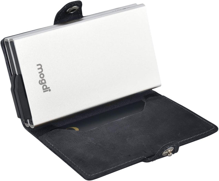 Duo Black Premium Herren Portmonee RFID Schutz Kartenetui Business Geldbörse feinstes A++ Echtleder