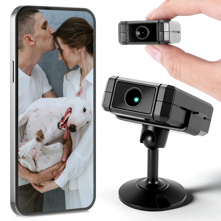 Mini Kamera, 1080P HD WLAN Überwachungskamera Innen 180° drehbarem Objektiv, für Live Übertragung Ha