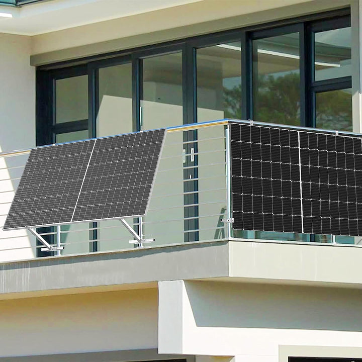 ULL Balkonkraftwerk Halterung Balkon für Alle Solarmodul I Robustem Aluminiumlegierung Solarpanel Ha