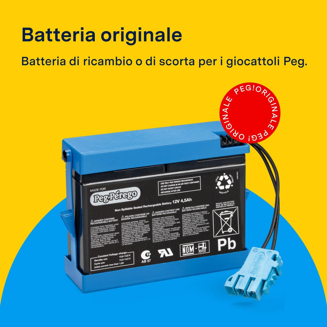 Peg Perego - Batterie, 12 V 12V, 4.5 Ah, 12V, 4.5 Ah