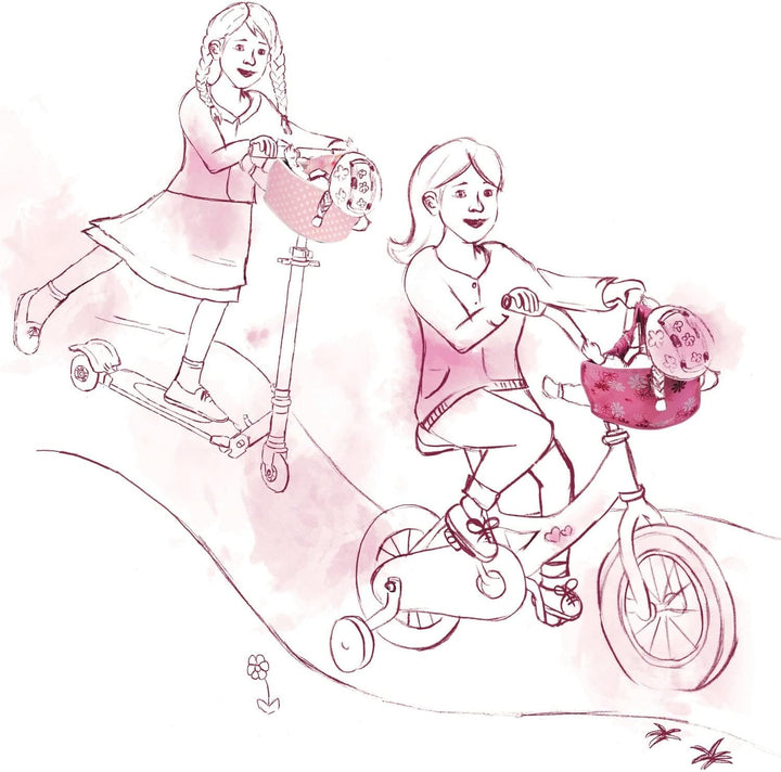 Götz 3401927 Blümchen Roller- und Fahrradsitz - Puppenzubehör für alle Puppen von 27 cm bis 50 cm eg