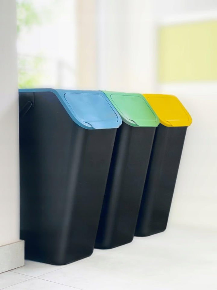 Go Practic Mülleimer Mit Deckel Küche 35 L Click-Function Abfalleimer Mülltrensystem Abfallbehälter