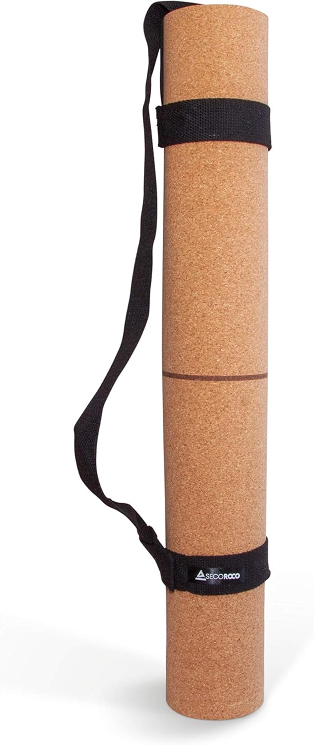 Yogamatte Comfort Line Alignment Yoga Matte 3-5 mm aus Kork mit Hilfslinien - 66 cm breit 5 mm stark