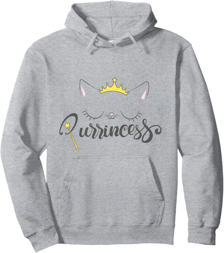 MEOW Cat Purrincess Cute Cat Gift Pullover Hoodie