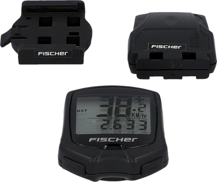 FISCHER Fahrradcomputer Funk mit 18 Funktionen, schwarz, kabellos, inklusive Befestigungsmaterial un