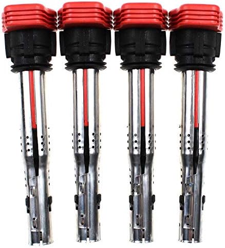 Germban 07K905715F Linke Ecke 4x Zündspule 06E905115E für A4 S4 A5 A6 S6 Alroad A7 A8 Q5 Q7 R8 2.8 3