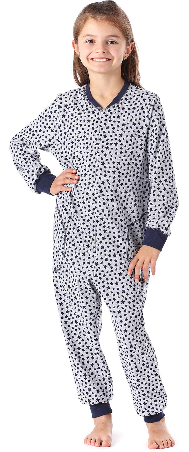 Merry Style Mädchen Schlafoverall Jumpsuit Mädchen Bequeme und warme Schlafanzug Kinder MS10-186 110
