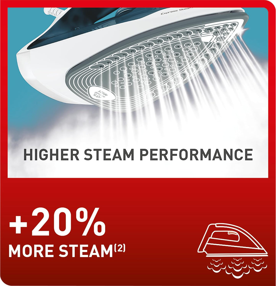 Tefal Express Steam I Dampfbügeleisen I Anti-Kalk-System I 2400 Watt I Tropfstopp-Funktion I kurze A