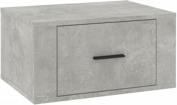 WIFESE Wand-Nachttisch Betongrau 50x36x25 cm Nachtschrank Nachtkästchen Bedside Table Nightstand Nac