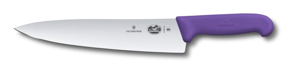 Victorinox Fibrox Kochmesser, Breites Universalmesser für Fleisch, Fisch, Gemüse und Kräuter, 25 cm,