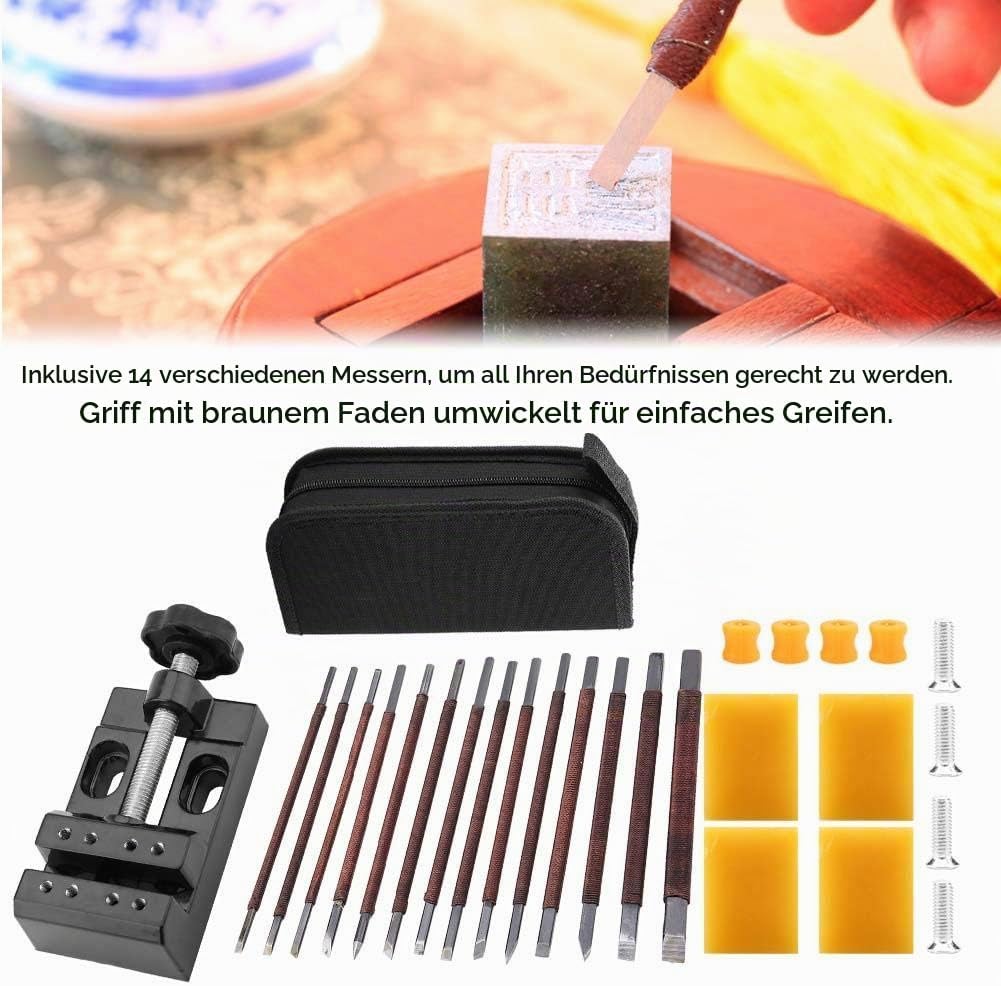 Stein Carving Werkzeug, Carving Meissel Set, 18 Teile/satz Steinschnitzwerkzeugsätzen Mangan Stahl F