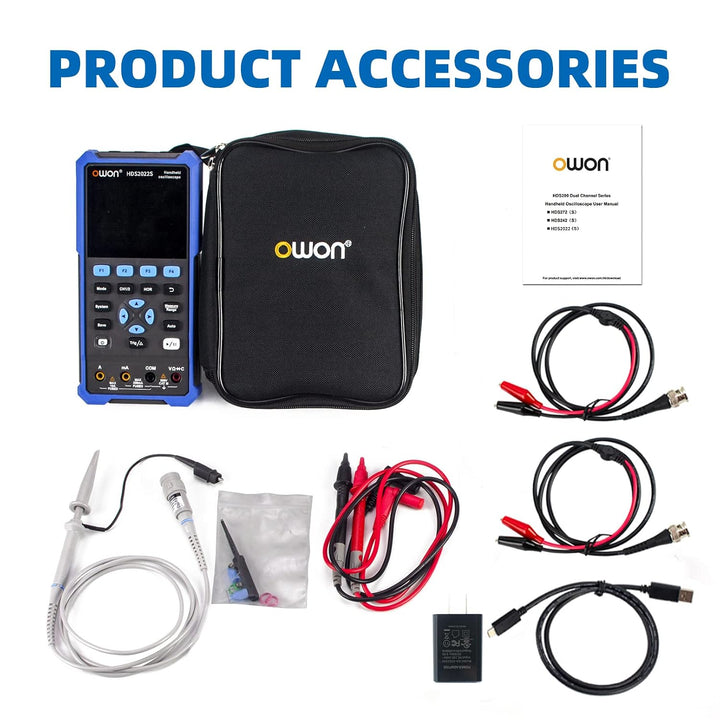OWON HDS2202S Handheld Oszilloskop, 20000 Counts Digital multimeter,2Kanal Digitaloszilloskop Tragba