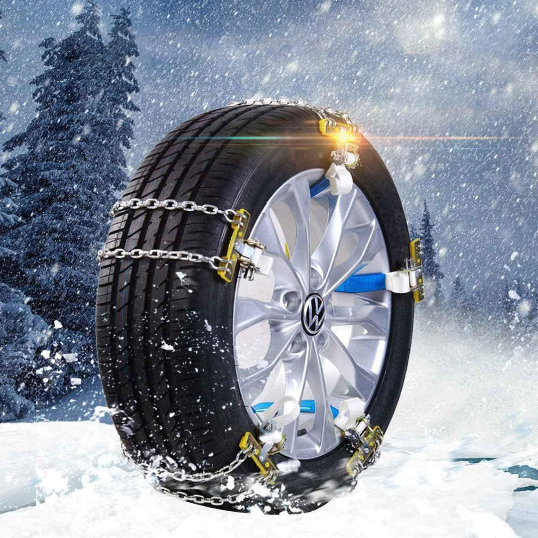 TOTMOX Schneeketten, verstellbare 10 Stück rutschfeste Schneetraktions-Notfall-Auto-Winter-Schnee-Re