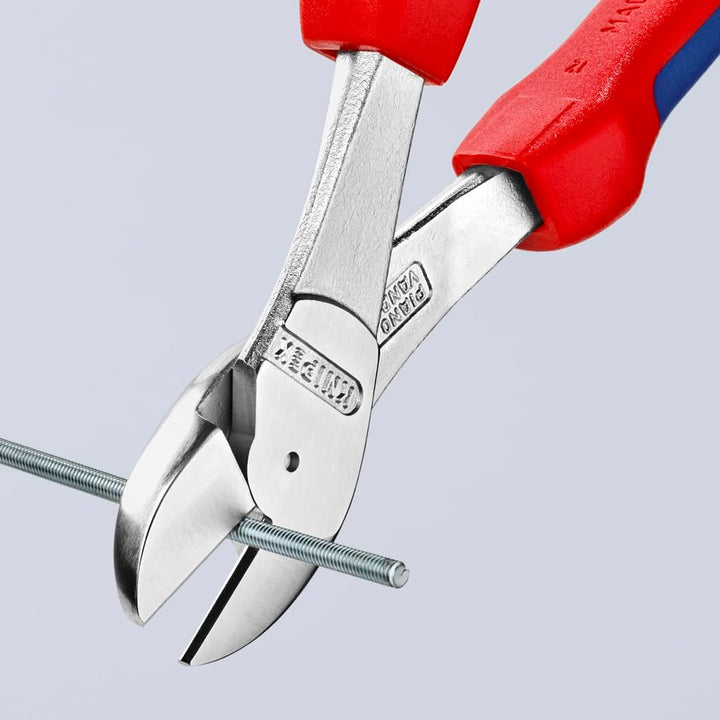 Knipex Kraft-Seitenschneider verchromt, mit Mehrkomponenten-Hüllen 250 mm 74 05 250 verchromt 250 mm