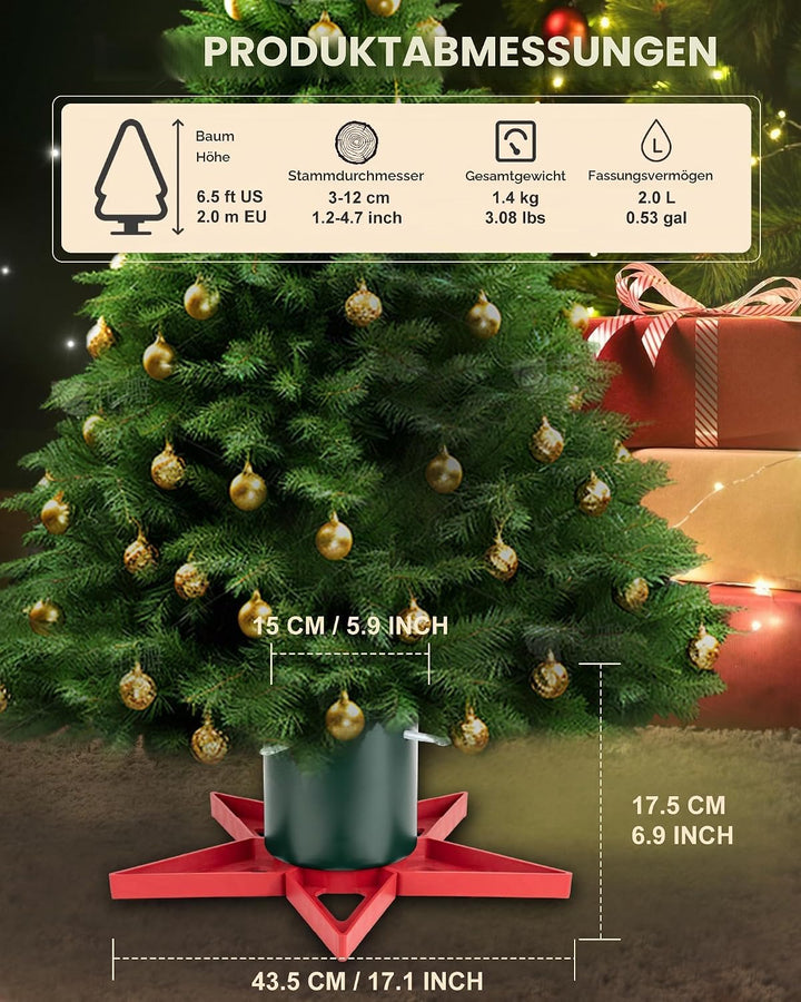 PUDO Christbaumständer Weihnachtsbaumständer Tannenbaumständer mit Wassertank: Baumständer Weihnacht