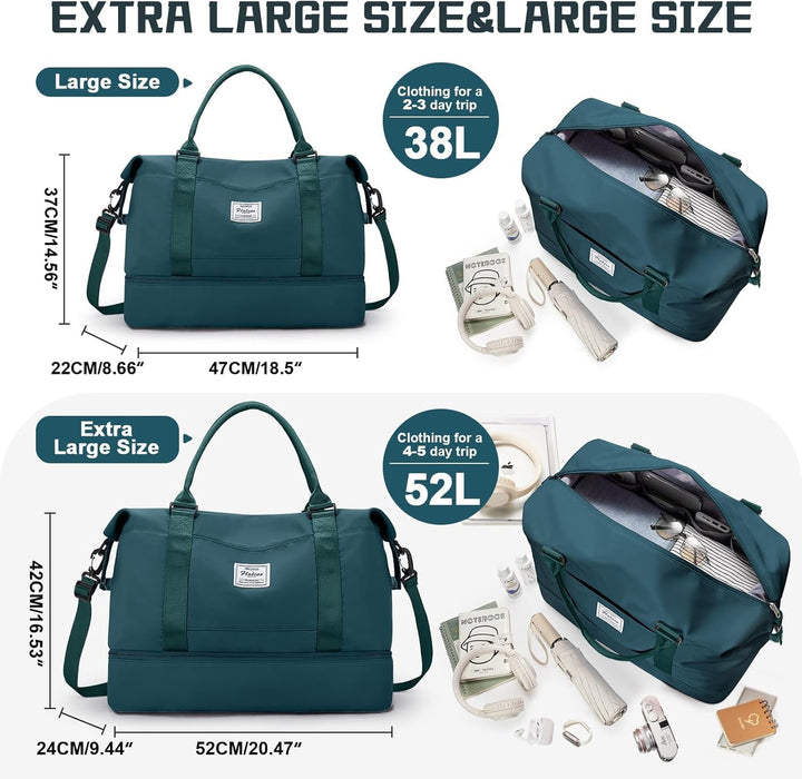 Gross Reisetasche Damen Handgepäck Tasche Sporttasche Weekender Bag Schwimmtasche Wasserdicht Travel