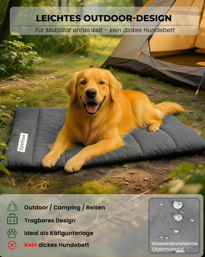 Hundedecke für unterwegs wasserdicht – rutschfeste Hundematte 110×68cm, waschbar Hundebett – Outdoor