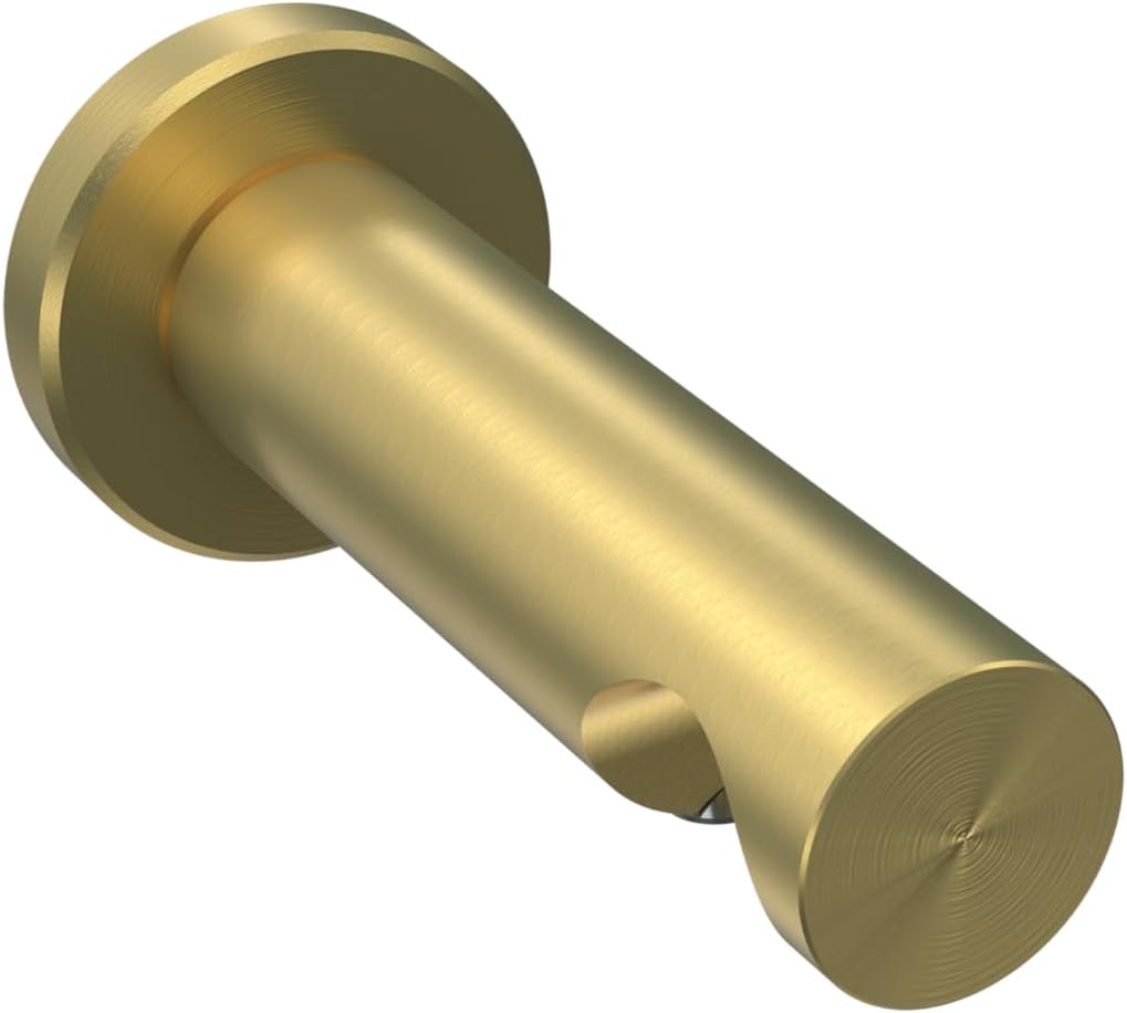 INTERDECO Träger/Wandhalter Messing Optik, offen 7,5 cm Abstand, 1-läufig 20 mm Ø, Platon (4 Stück)