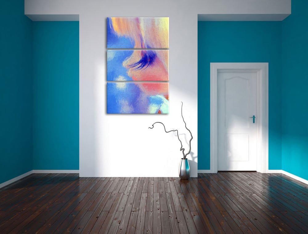 Pullip-Püppchen mit sehr langen Wimpern NewArt 3-Teiler Leinwandbild 120x80 Bild auf Leinwand, XXL r