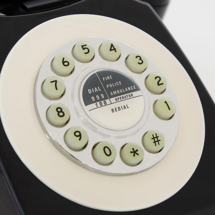 Benross 44520 Classic Retro Vintage Style Home Telefon – Schwarz, Schwarz