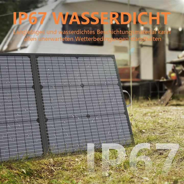 Faltbares Solarpanel 220W 40V Monokristallines Tragbares Power Backup, IP67 Wasserdichtes & Langlebi