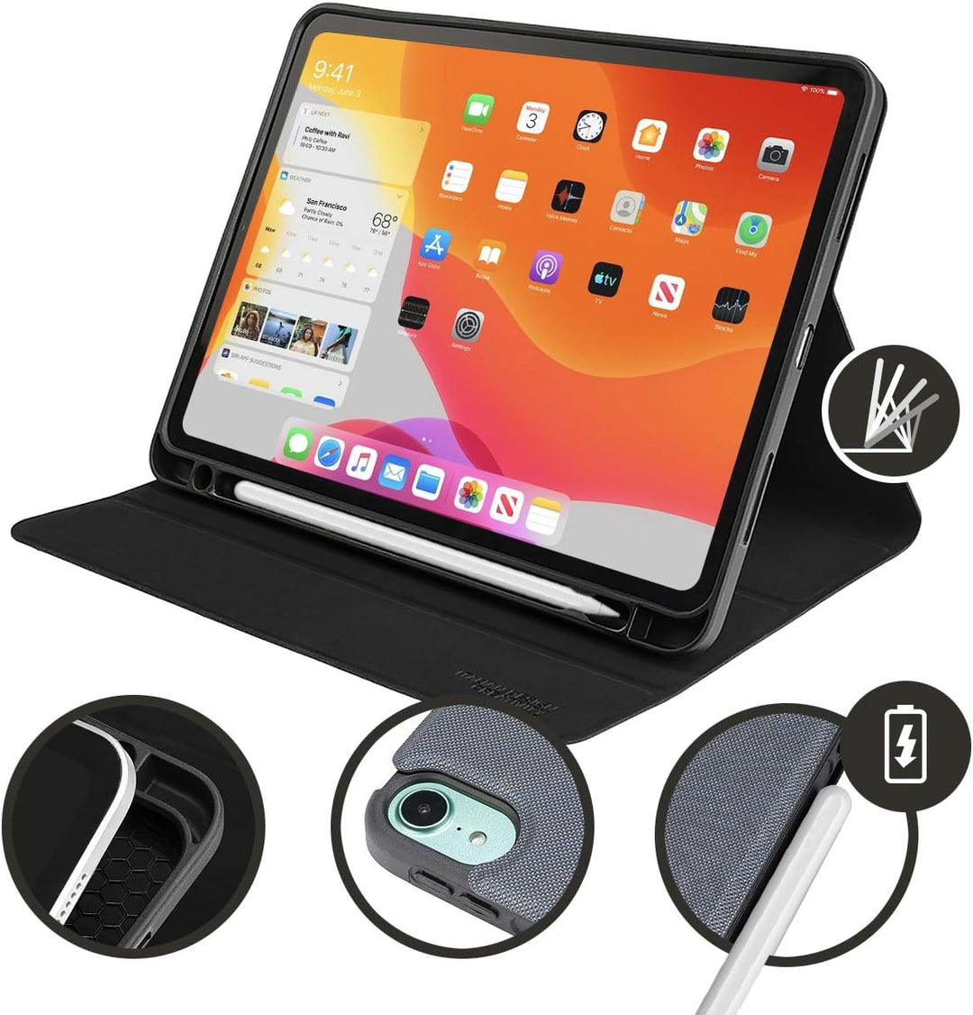 Tucano - Up Plus Schutzhülle Cover kompatibel mit iPad Air 10.9", Halterung für Apple Pencil Grau, G