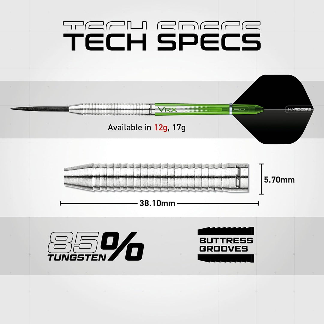 RED DRAGON Featherlite 2: 12g Tungsten Darts Set mit Flights und Schäfte
