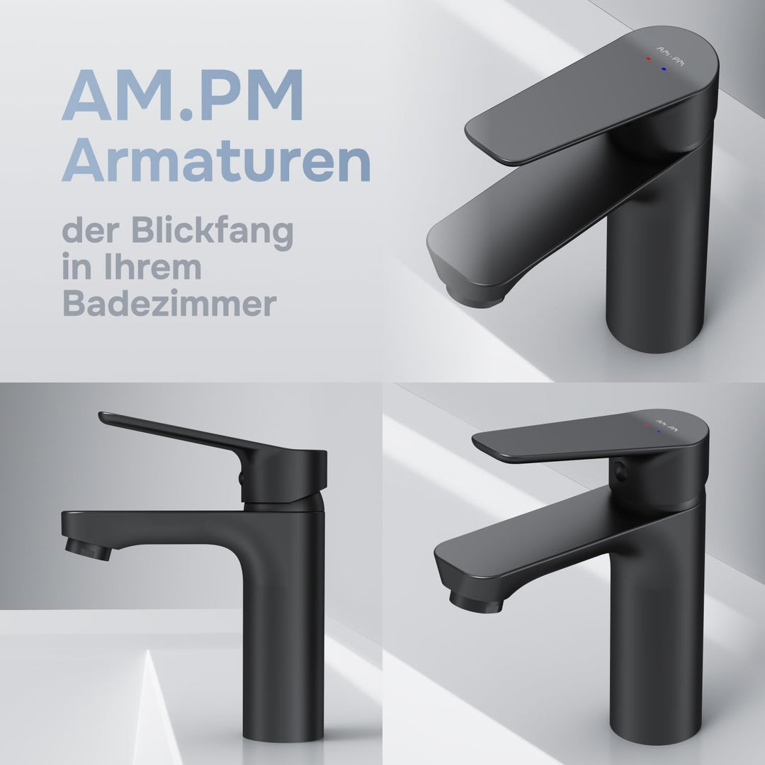 AM.PM Hit Waschtischarmatur mit Einhebelmischer, SoftMotion Keramikkartusche 35mm, Neoperl Aerator,