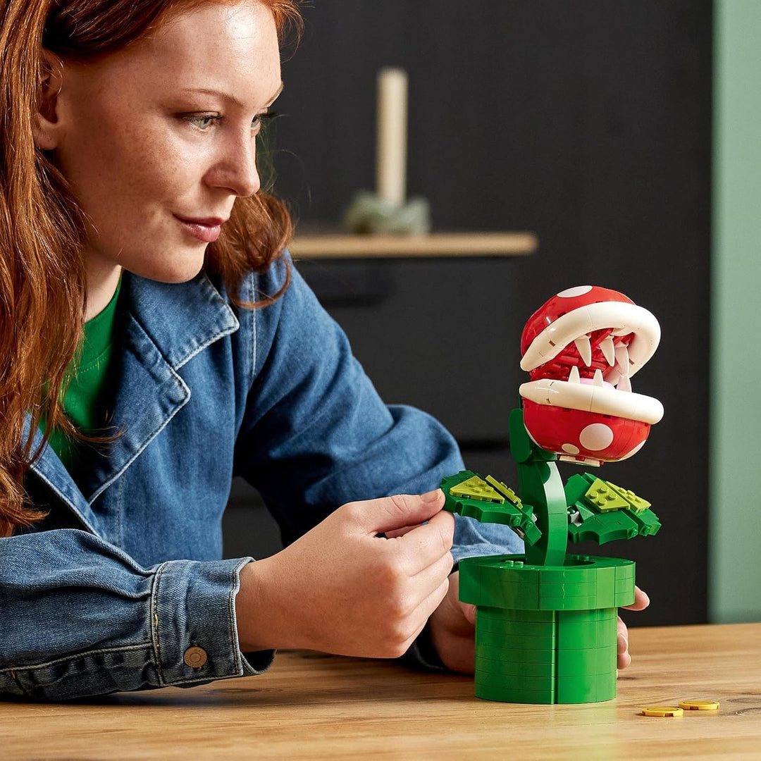 LEGO Super Mario 71426 Piranha-Pflanze, bewegliche Figur mit Röhre und 2 Teilen, Modell für Erwachse