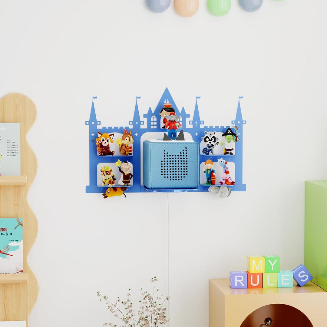 Tonie Regal Burg für Tonie & Toniebox Figuren, Vollständig Magnetisches Kinderzimmer Regal Display S