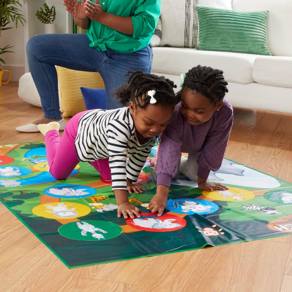 Twister Junior Hasbro Gaming Spielmatte Doppelseitige Spielmatte 2 in 1 Partyspiel für Jungen und Mä